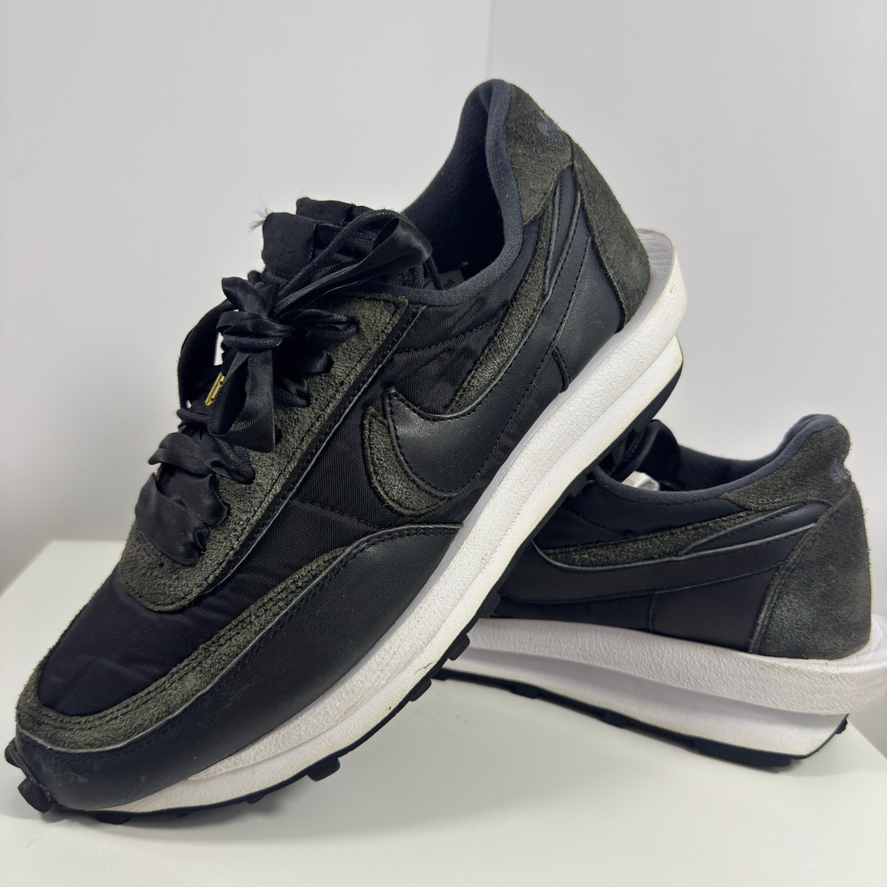 Nike Sacai LDWaffle Mens Size 10 Black‎ Low Top Running Sneaker BV0073-002